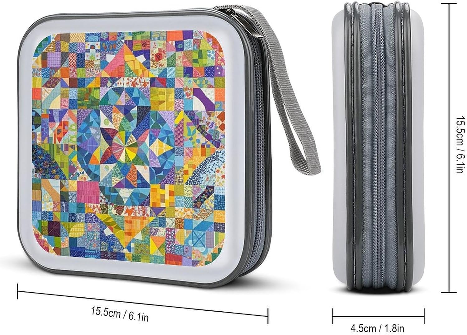 Patchwork Pattern CD Case CD Storage Box DVD Sleeves