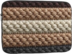 Crochet Striped Laptop Sleeve Bag 15 Inch,Protective Poly...
