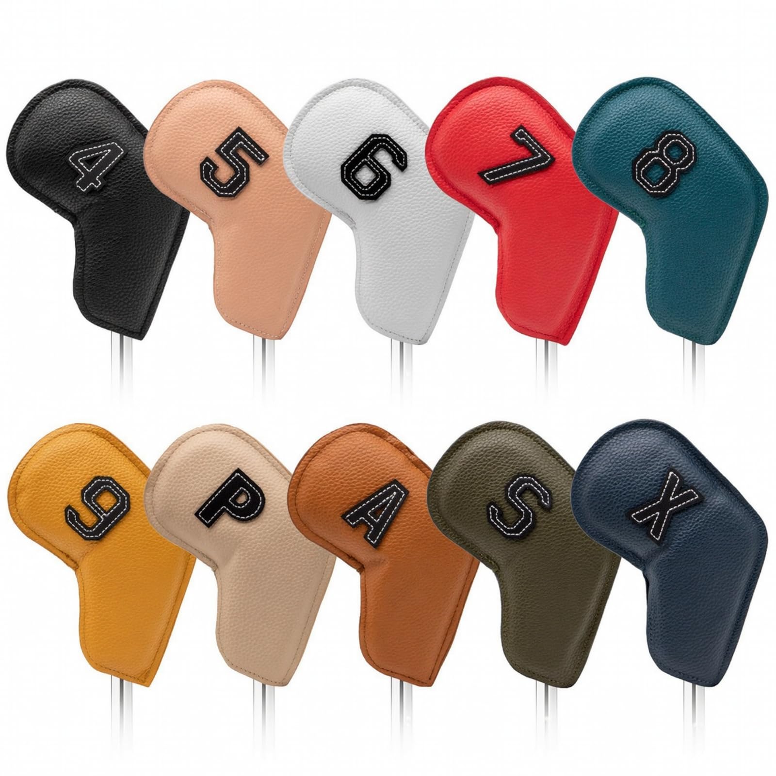 10 Stück Pflegeleicht haube | Wasserdicht, Golfschlägerhaube, Golfschlägerkopfhülle, für Golfplatz, Golfturnier