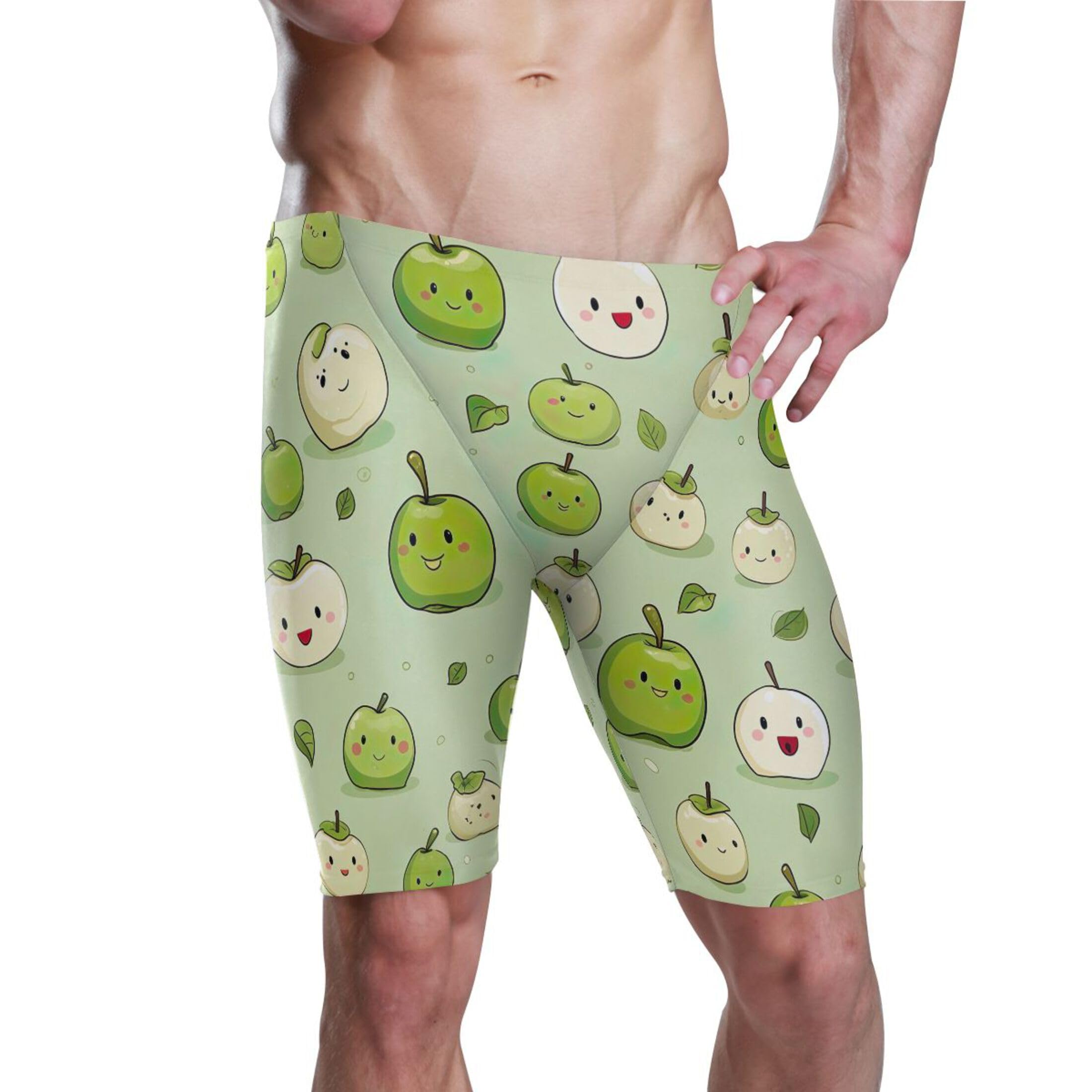 UMIRIKO Fruit Green Men's Swimsuit Swim Jammers L B0402060