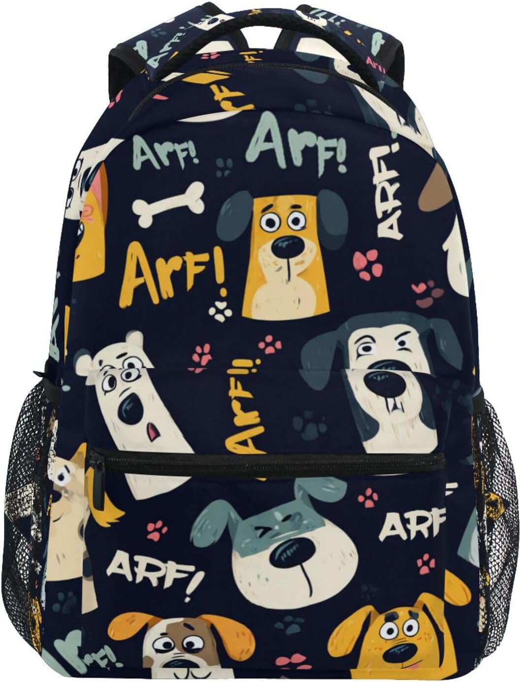 Colorful Cute Cartoon Funny Dogs backpack labels for kids with chest clip books bag for kids mochilas para ni?as de 12 a?os