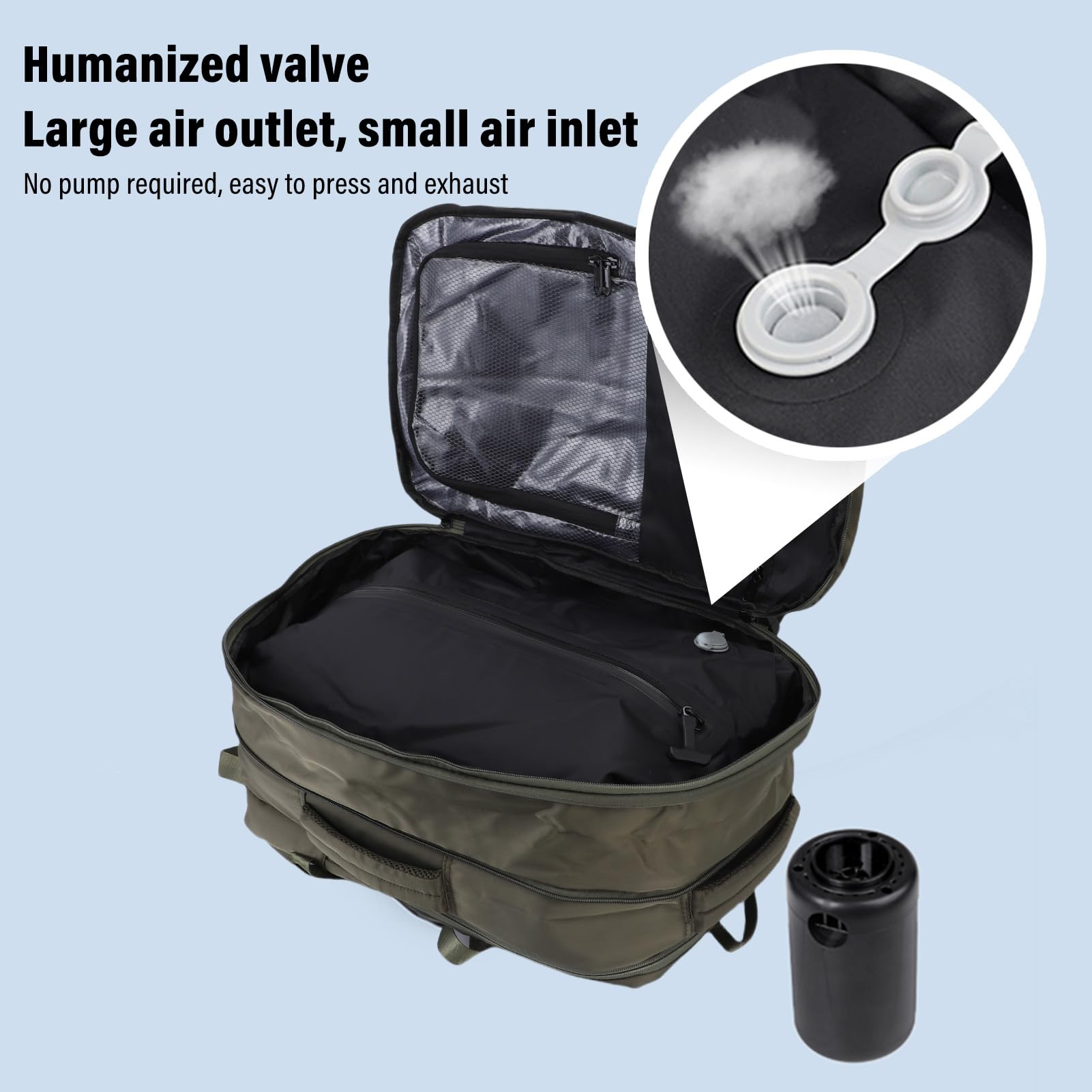 Zunate Viaggio -Compressione del Vuoto Amichevole -Protezione Dell'acqua del Pack per i Professionisti delle Imprese Ulteriormente (GREEN)