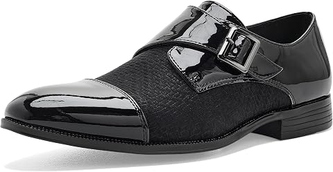 Мужские туфли Stacy Adams Sutherland Cap Toe Monk Strap, цвет: Чёрный