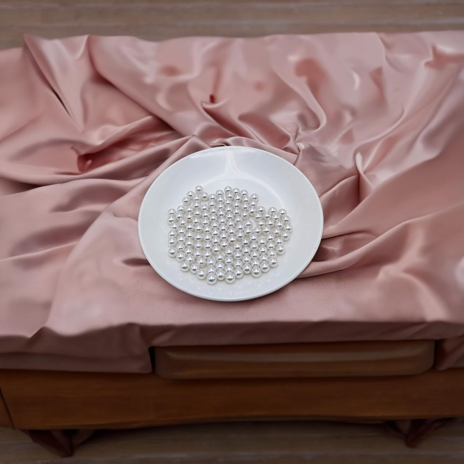 WGV Small White Plastic Pearl Beads 36 Bags of 1 LB Loose Pearl, Approx 720 Pearls/Bag, No Holes, 0.4"(10 mm), Vase Filler, Art Crafts, Table Scatter