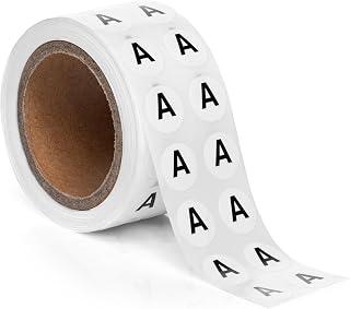 1000pcs Letter A Stickers 0.5" Letter Sticker Dot Labels