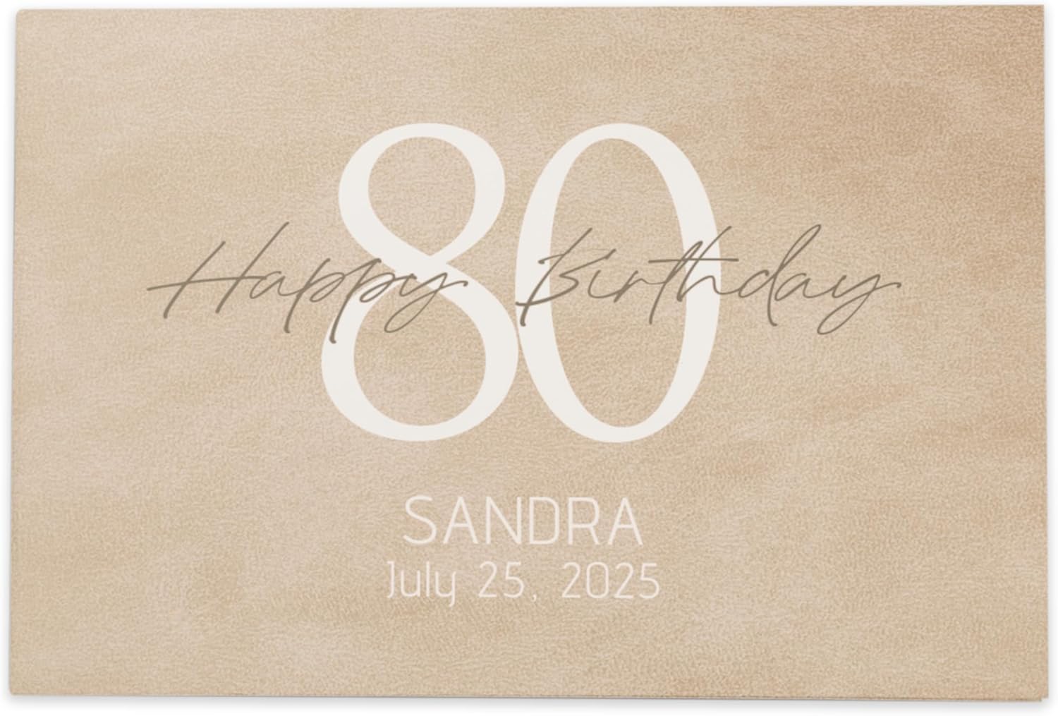 80th Birthday Guest Book Personalized – Hardcover Memory Book to Sign for Men & Women, 80th Party Guestbook, Milestone Celebration Keepsake (30 guests)