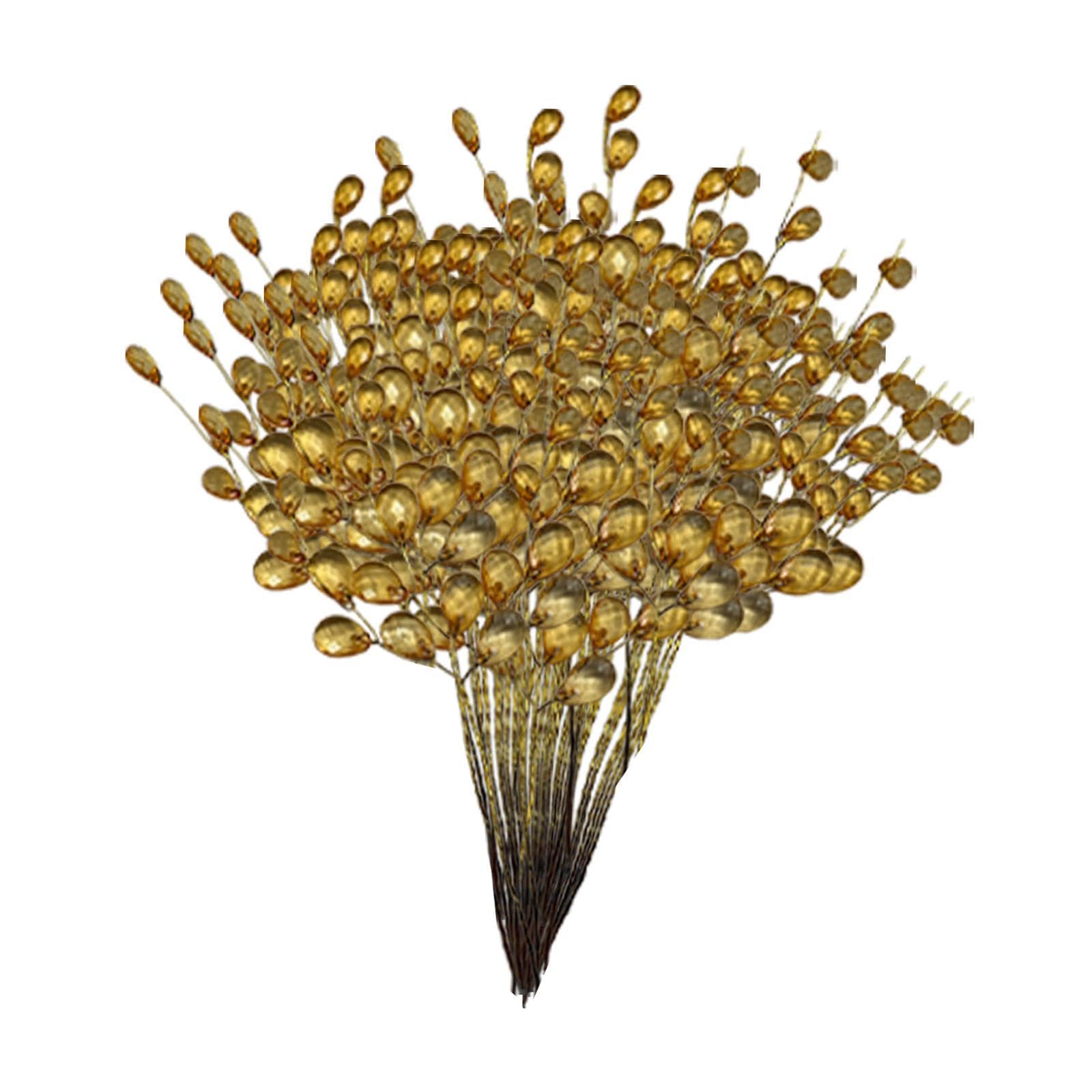 THE STYLE SUTRA 30 Pieces Artificial Branches Acrylic Bead Drops Modern for Festival Wedding Orange-image-20