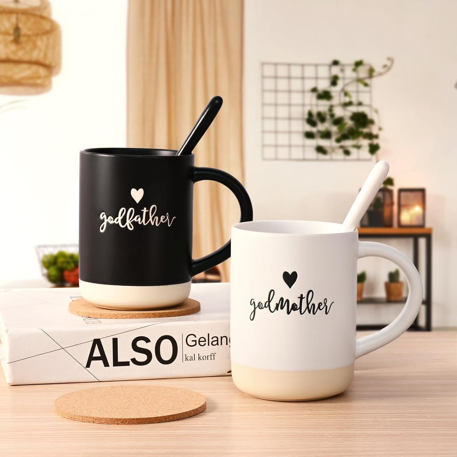 YHRJWN Godparents Proposal Gift, Godparents Gifts from Godchild, Godmother Godfather Mugs, Will You Be My Godparents, Godmother Godfather Gifts, Christmas Birthday Gifts for Godparents, 16 Oz - Image 4