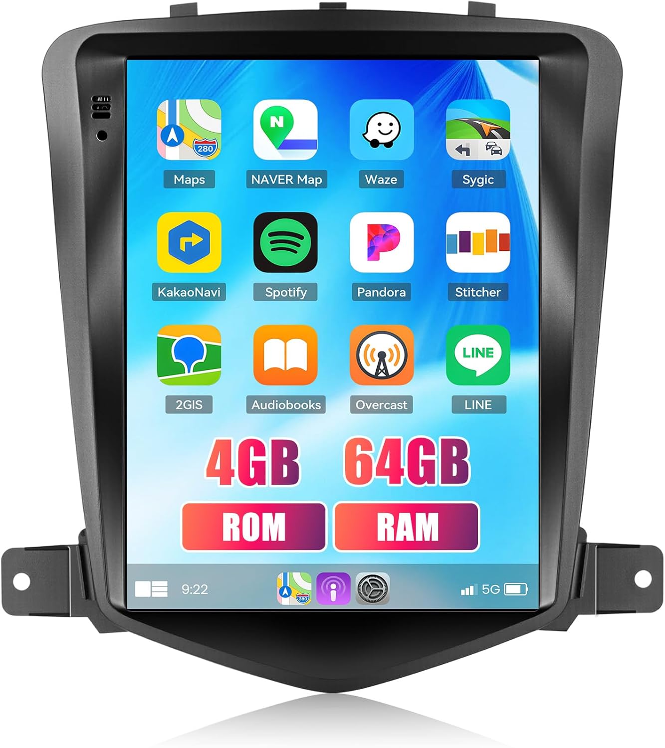 UNITOPSCI 4G+64G Android Car Stereo Radio for Chevrolet Chevy Cruze J300 2009-2015 CarPlay Android Auto, 9.7 Inch Touchscreen GPS Navigation DSP 32EQ BT 5.0 FM/RDS Mirror Link WiFi Backup Camera Mic