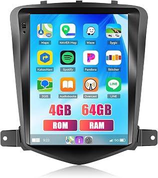 4G+64G for Chevrolet Chevy Cruze J300 2009-2015 Android Car Stereo Radio CarPlay Android Auto, 9.7 Touchscreen GPS DSP Hi-Res 32-EQ BT-5.0 FM/RDS Mirror Link WiFi Backup Camera Mic