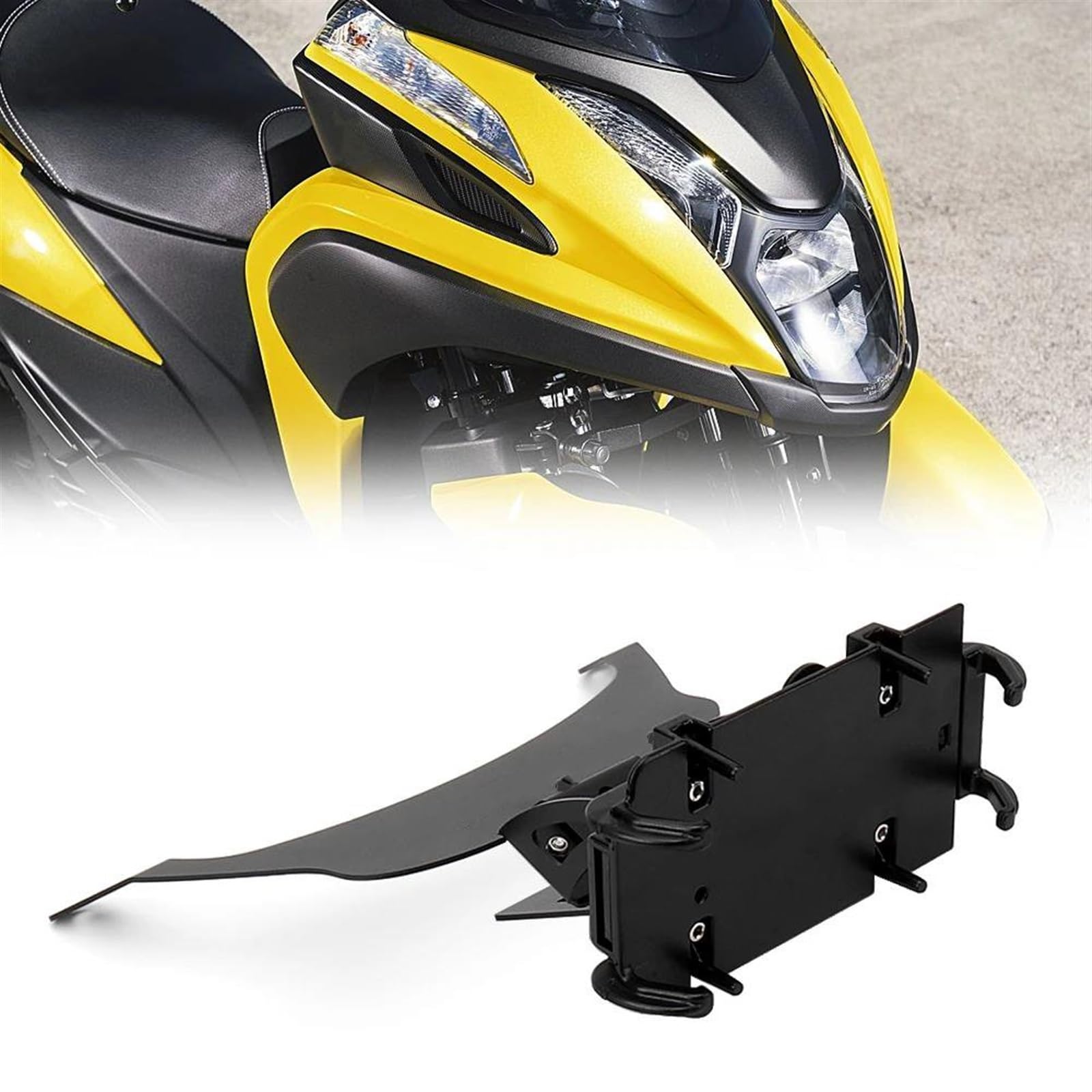 Porte Téléphone Moto pour Tricity pour TRICITY Accessoires De Moto Support De Téléphone Avant Support De Navigation GPS pour Téléphone Intelligent(Wireless - kit)