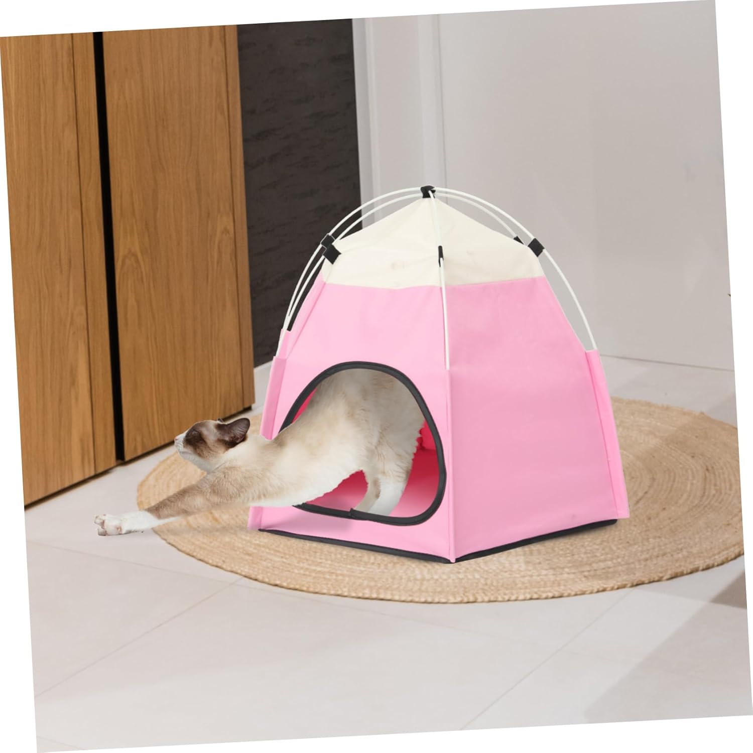 2pcs Pet Sleeping Tent Foldable Cat Nest Cozy Bed for Indoor and Outdoor Use Comfortable Dog Tent for Play and Rest Cat House Breathable