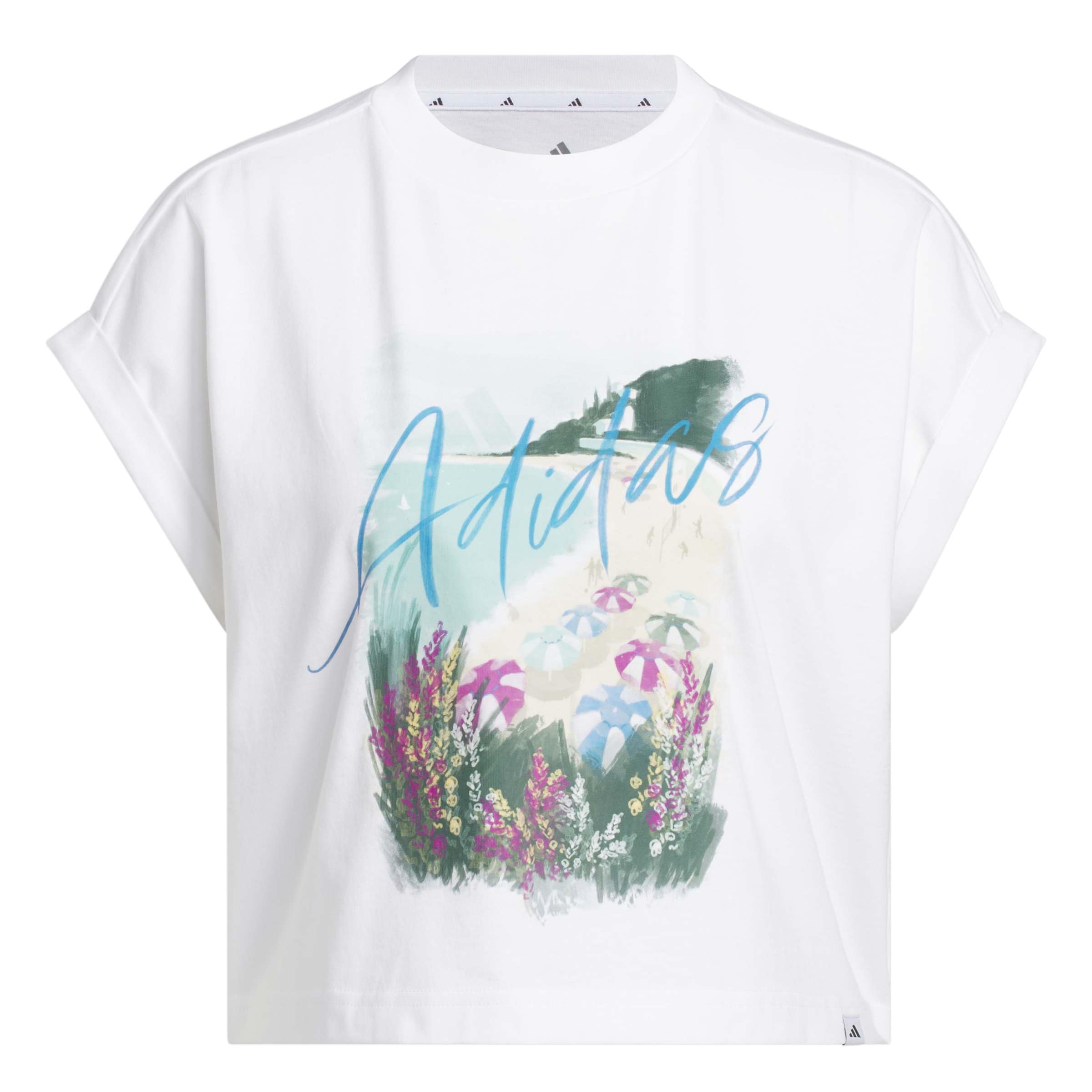 adidas Women's Summer Romance Graphic T-Shirt, White, XS