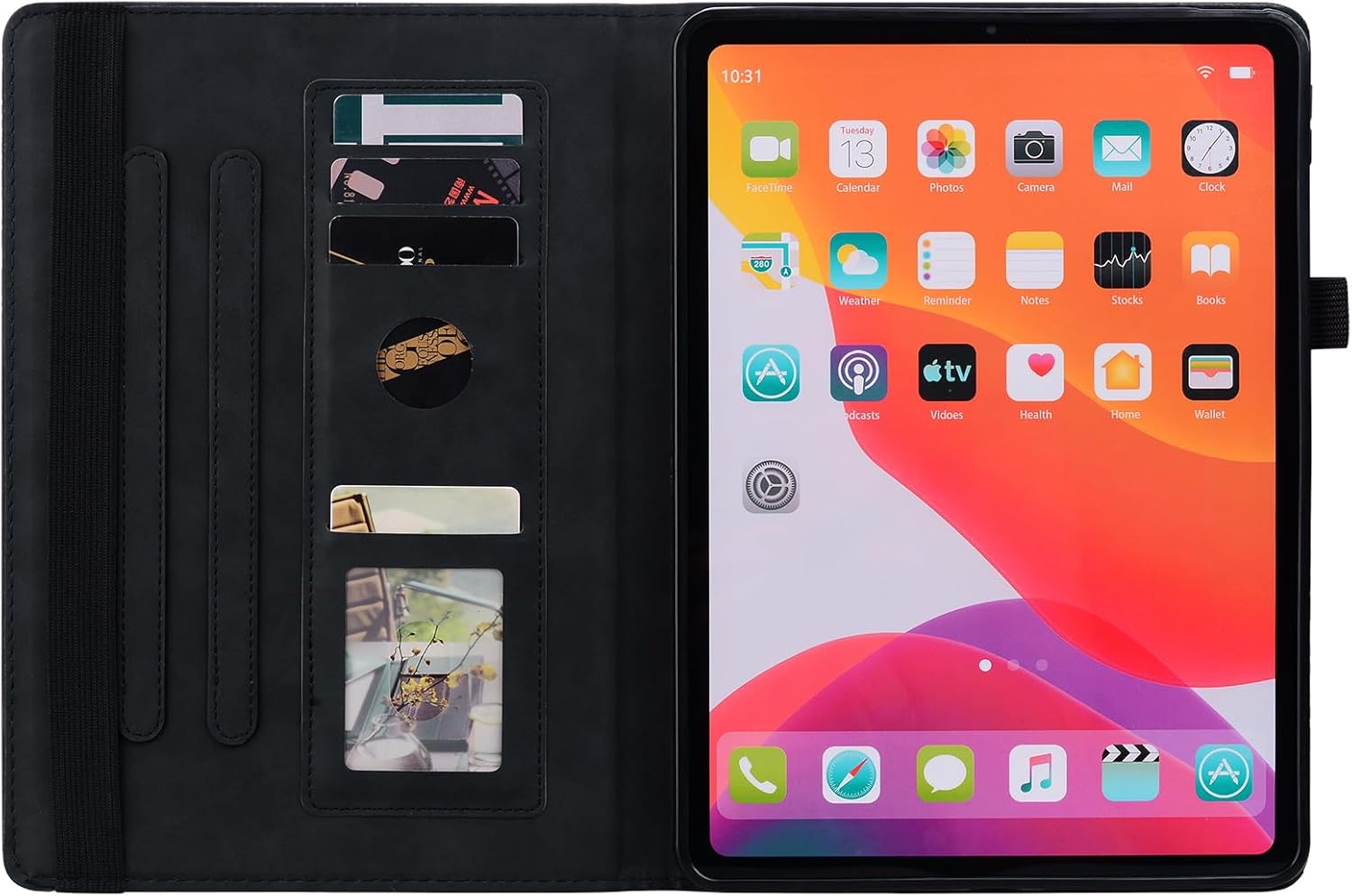 Case for Samsung Galaxy Tab S11 Ultra 14.6 inch 2025, Slim Stand Shell Protective Case with Pencil Holder, PU Leather Folio Cover for Samsung Galaxy Tab S11 Ultra (SM-X930 / SM-X936B), Black