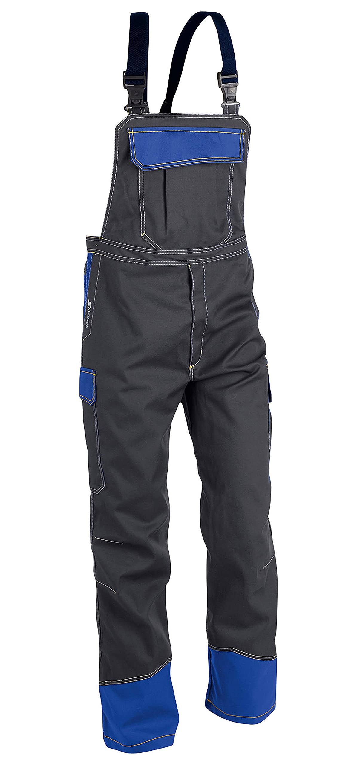 KÜBLER Workwear | Safety 6 Arbeitslatzhose PSA 3 | Anthrazit/Kbl.blau | Größe 94