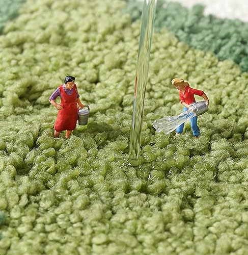 Miniatura 4 de Alfombra de baño con hojas verdes, antideslizante, suave, absorbente, lavable a máquina, alfombra de baño, alfombra de baño, alfombra de piso,