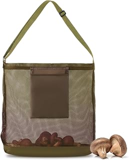 Sac de Cueillette de Champignons, Sac de Chasse Aux Champignons, Sac de Cueillette de Fruits, Sac de Recherche de Nourriture Pliable, Sac Nourriture pour Champignons, (Vert)