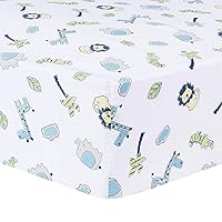 Vista 5 de Trend Lab Jungle Roar - Juego de ropa de cama transpirable de 4 piezas para cuna de bebé, incluye edredón, 2 sábanas ajustables para cuna y falda