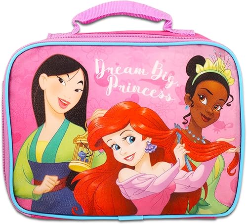 Miniatura 4 de Color Shop Disney Princess - Juego de mochila y lonchera  Paquete de suministros escolares con bolsa aislada y botella de agua calcomanías más