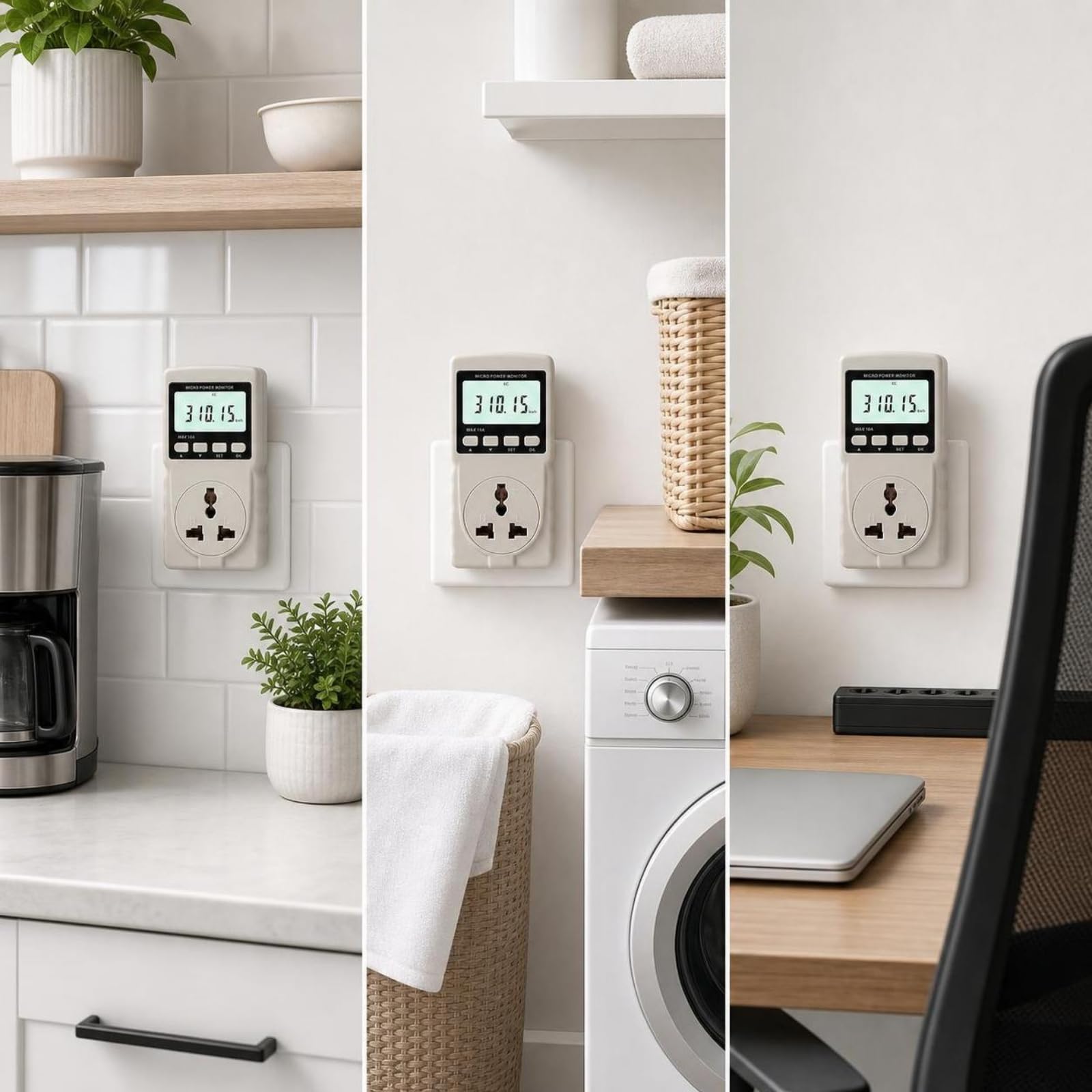 Misuratore di Energia con Presa Compatto