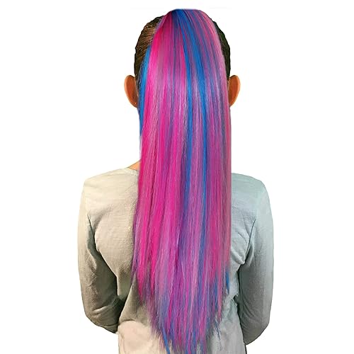 Extensiones de cabello de cola de caballo de fibra sintética de lujo, resistentes al calor y a los enredos, extensiones de cabello de colores para