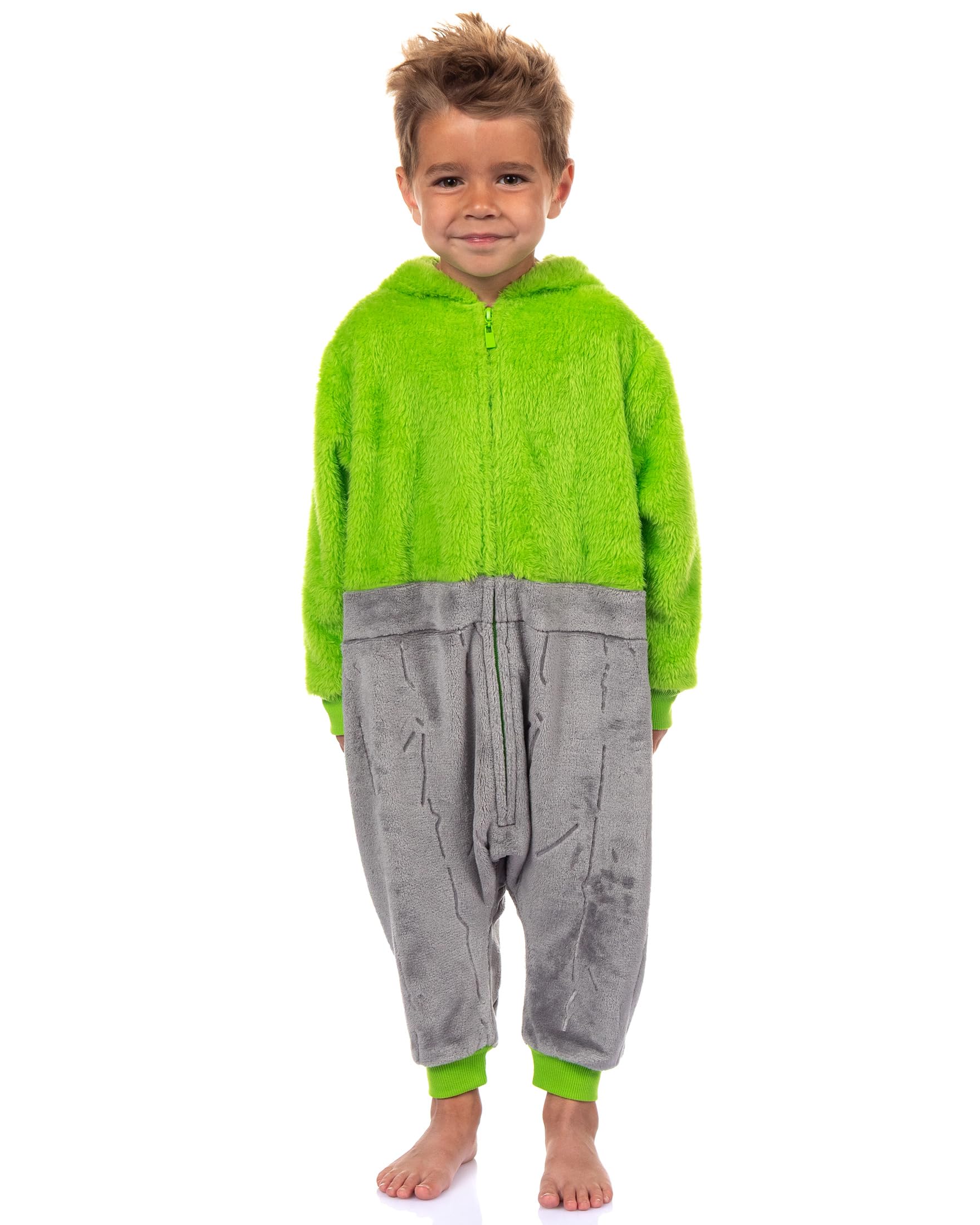 INTIMO Costume Minion Kigurumi Per Adulti – Tuta Intera Cattivissimo Me, Gialla Con Cappuccio 3D, Poliestere Morbido - 5