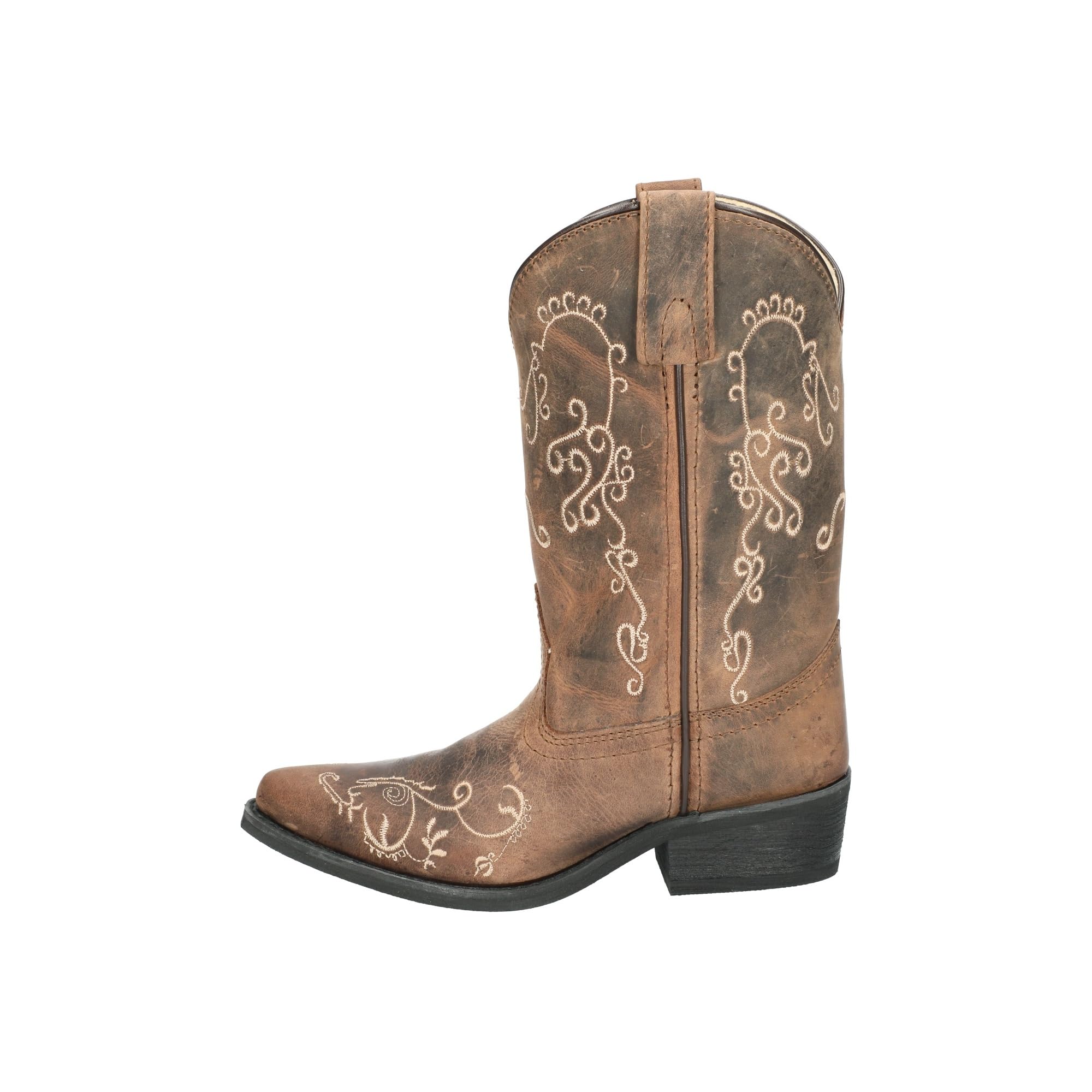 Smoky Mountain Boots Jolene - Stivali da donna con punta a tagliente, ricamati, marroni, cerati