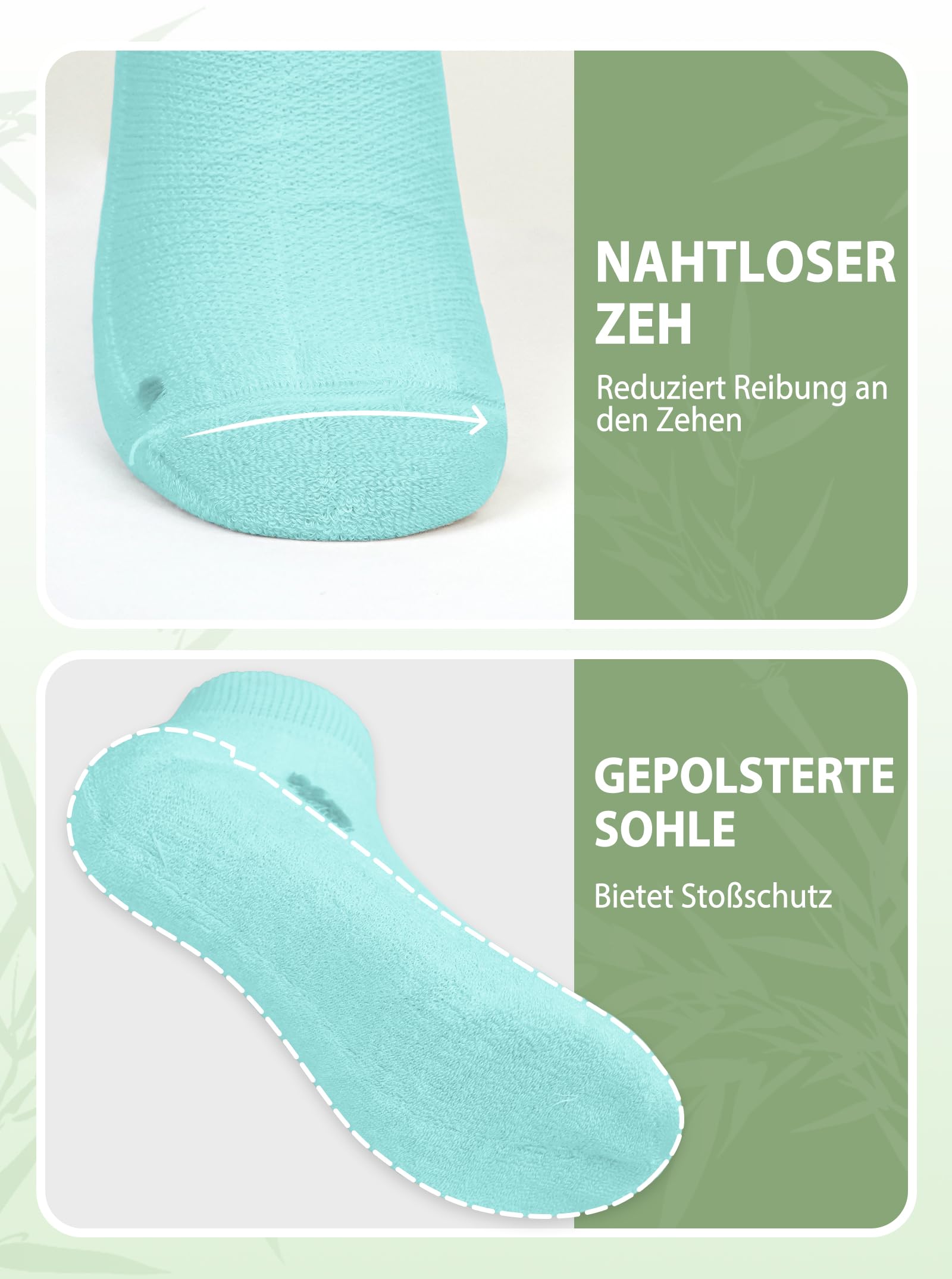 Diabetiker Socken Herren und Damen: Bambus Diabetikersocken Atmungsaktiv ohne Gummi & Naht – Kurze Stoppersocken mit ABS Noppen für Senioren Schwangere Geschwollene Füße und Alltag