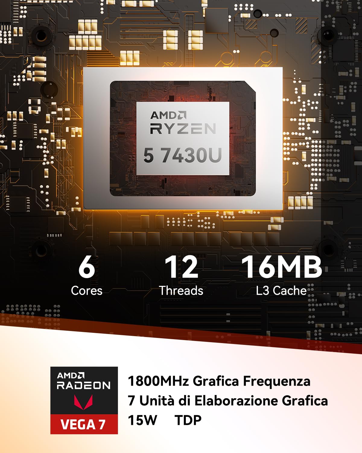GEEKOM A5 [Il Mini PC Definitivo per Casa e Ufficio]con AMD Ryzen 5 7430U(fino a 4.3GHz)|16GB RAM DDR Espandibile(Non LPDDR)| 512GB SSD | Mini PC Windows 11| 8K | USB 3.2 | Slot SD