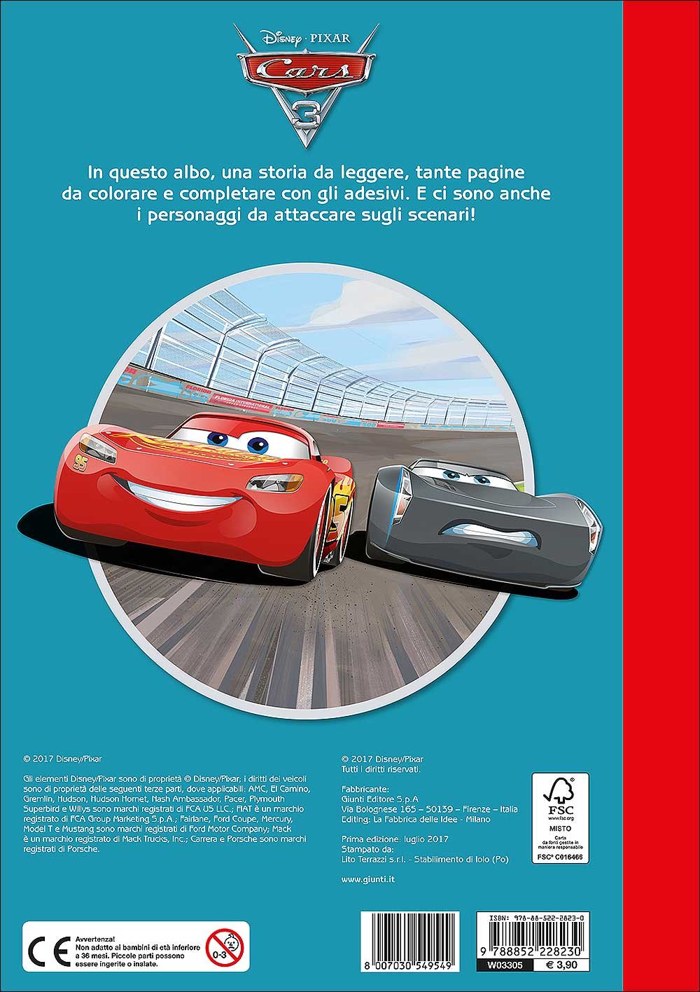 Cars 3. Staccattacca&colora. Con adesivi