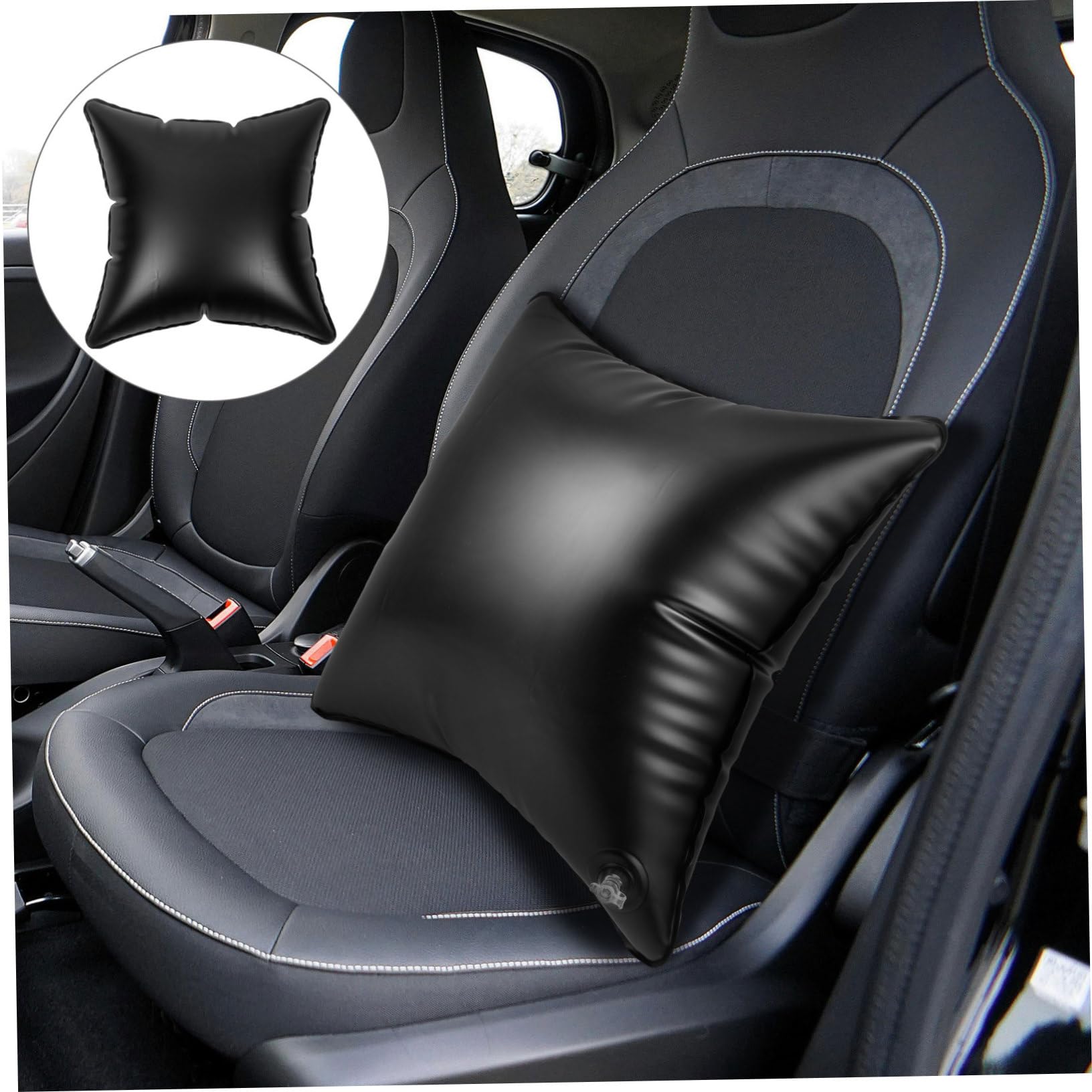 TOPBATHY 4piezas Almohada Inflable De Viaje Water Resistant Cojín Ergonomico para Camping y Automóvil Diseño Portable y Ligero para Al Aire