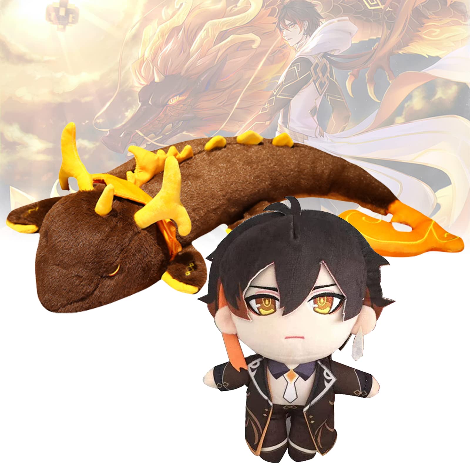 Buy 2 Pcs Zhongli plush doll, Zhongli Dragon plush, 7.9’’ Zhongli