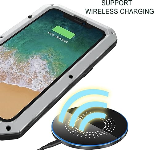 Miniatura 5 de Marrkey Compatible con iPhone 15, funda protectora de cuerpo completo 360, resistente a los golpes, armadura resistente, funda de metal de aleación