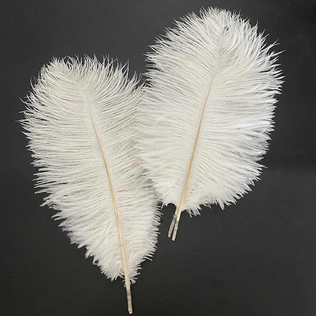 White 10pcs 16-18inch Ostrich Feathers for Wedding Centerpieces Christmas Plume Home Decorations Party