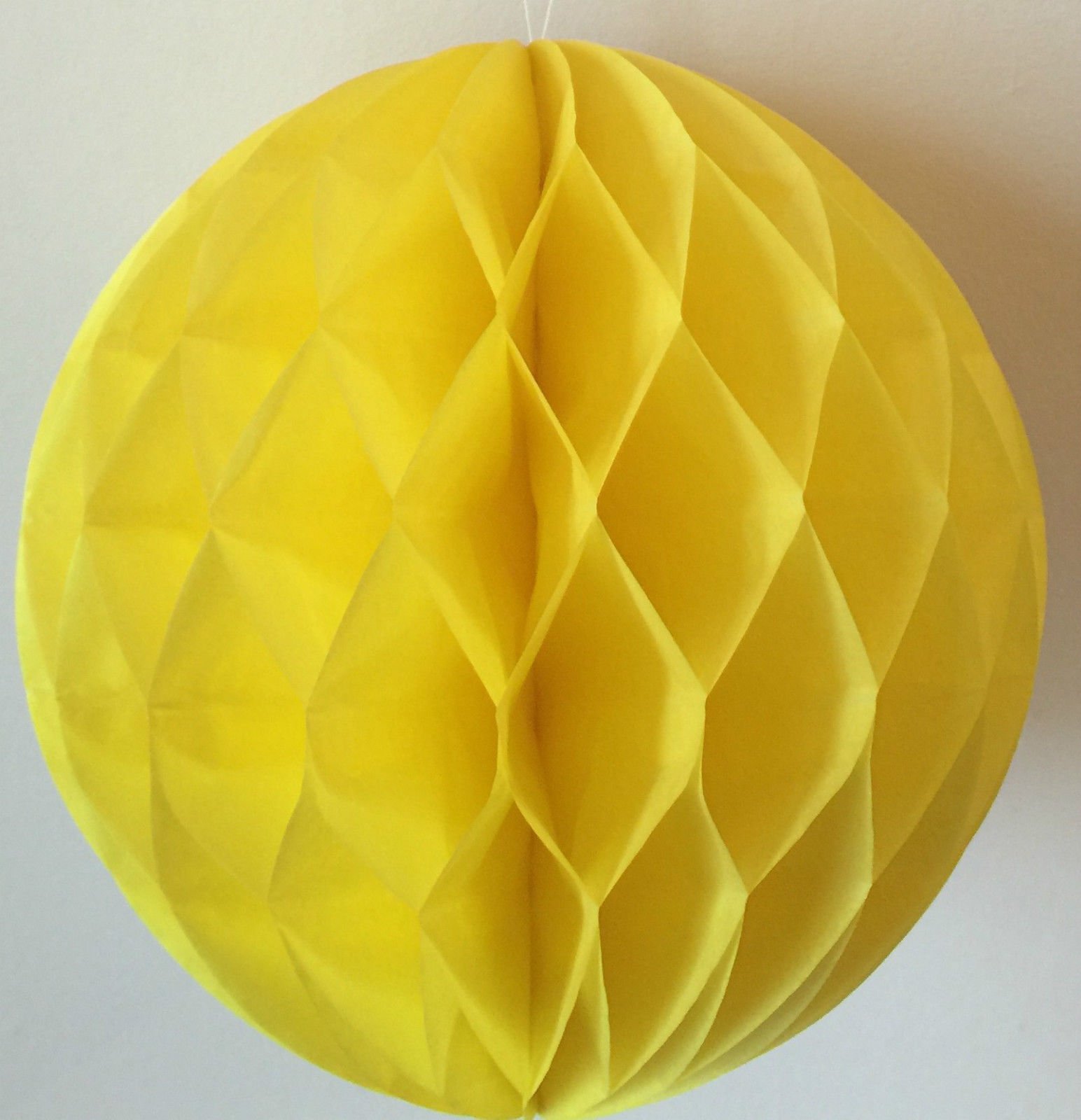 10"(25CM) Paper Honeycomb Balls (Pack of 3) Several Colours Available (Yellow) โ image 1