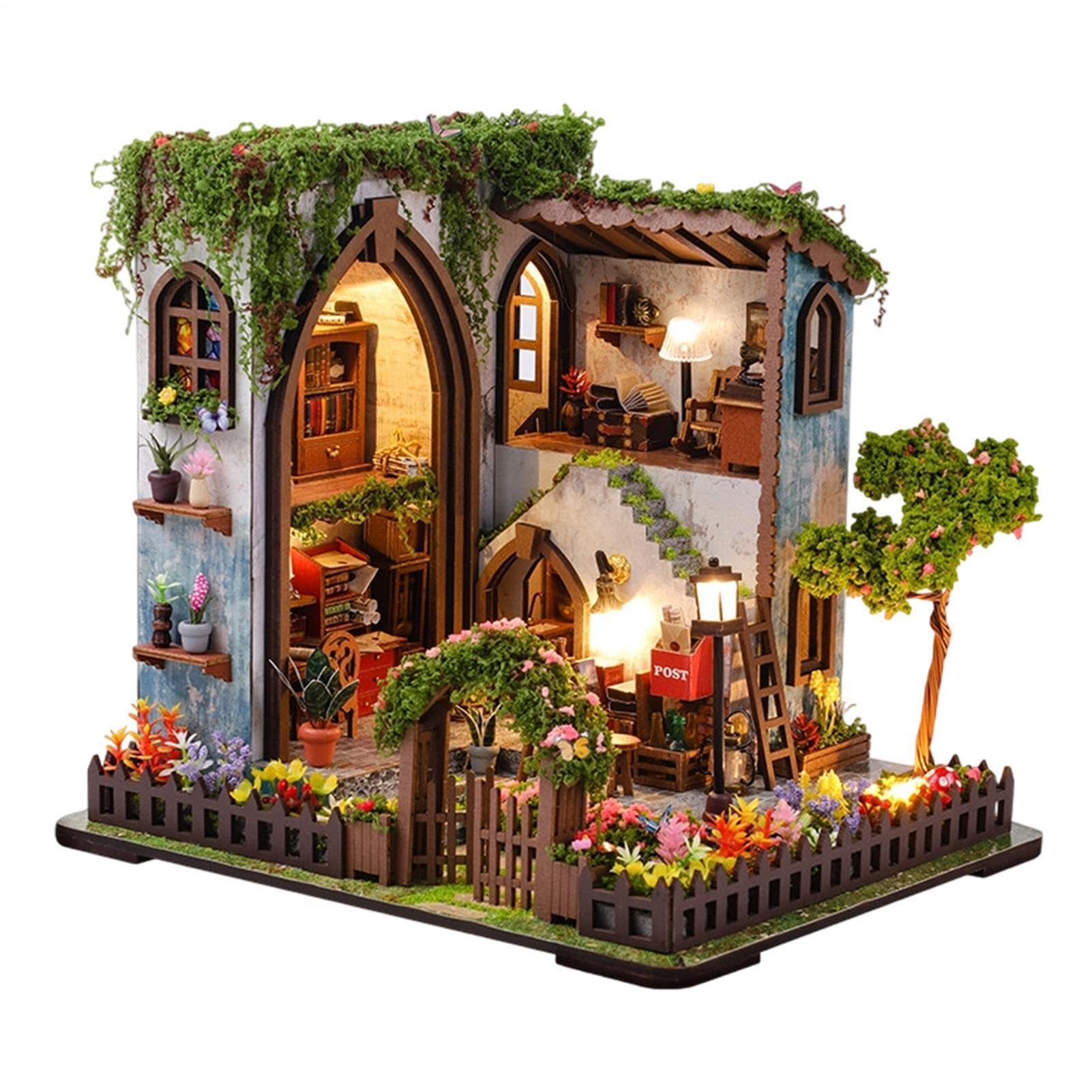 Kit per casa in miniatura, luce calda, realistica, creativa, divertente, in