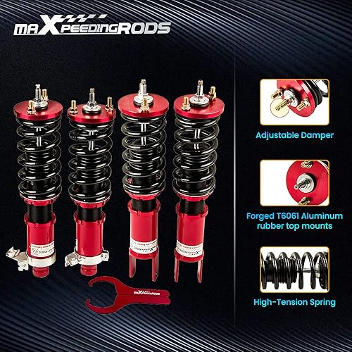 Miniatura 3 de maXpeedingrods Coilover para Honda Civic 1988-2000, para Honda CRX 1988-1991, para Del Sol 1992-1995, para Acura Integra 1990-2001, 24 niveles