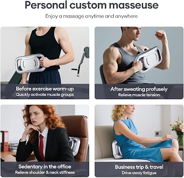 28 Head Massage Gun, Back Massager with 9 Modes & 9 Intensities | Quiet Multi Head Massage Gun for Back Neck Shoulder Legs, Ideal Gift for Men Women
