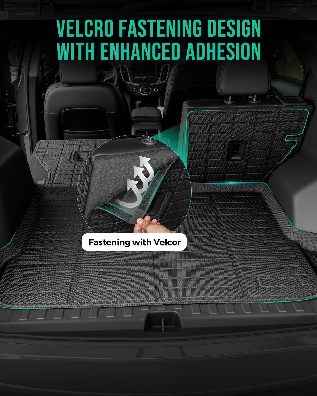 Car Floor Mats for Chevy Equinox for Gmc Terrain 2018 2019 2020 2021 2022 2023 2024 All Weather — view 5