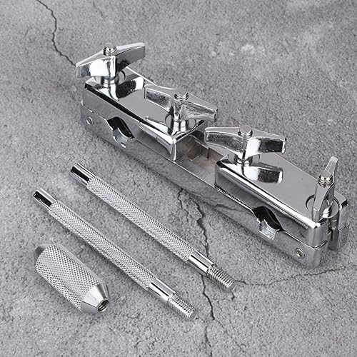 Miniatura 9 de Juego de abrazaderas de tambor, soporte de abrazadera de conexión, barra de percusión y clip de conexión, soporte de soporte para platillos