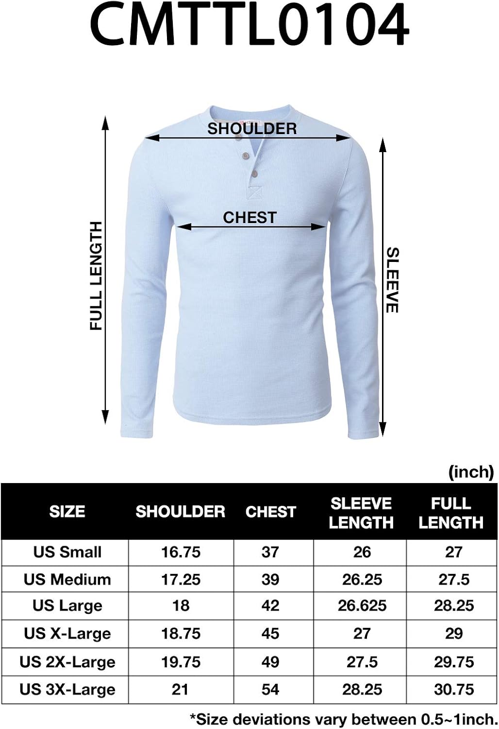 H2H Men's Casual Slim Fit Henley Cotton Shirts Long Sleeve Lightweight Waffle Fabric XX-Large Cmttl0104-brown