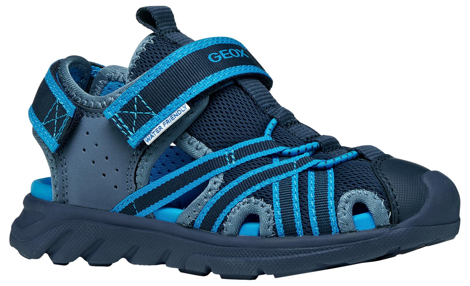 Geox Boy's J Sandal Airadyum Bo, Navy Lt Blue, 34 EU