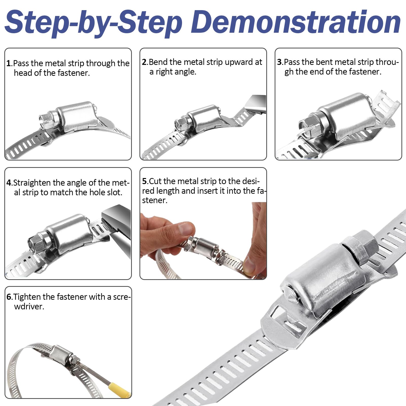 Sealey Hose Clamp Set Self-Build 8Mm Band Width