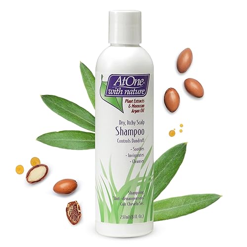 AtOne with Nature Champú para el control de la caspa, champú líquido de 16 onzas para cabello seco, aroma fresco, solución para el control de la
