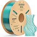 ELEGOO PETG Filament 1.75mm Translucent Green 1kg 3D Filament Transparent High Precision, Strong and Durable 1kg Spool (2.2lbs) Compatible with Most FDM 3D Printers