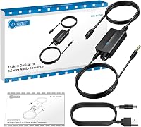 AUTOUTLET DAC Konverter 192kHz Digitális Analóg Audio Átalakító Hangerőszabályzóval SPDIF Toslink 3.5mm Jack Fejhallgató TV Játék 8