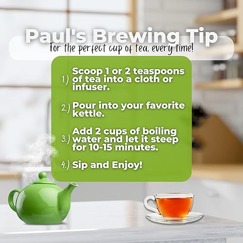 Miniatura 8 de Té de hojas sueltas para ella con alfalfa, hoja de ortiga | Té de hierbas orgánicas | 2 onzas (2.01 oz) | Descafeinado, vegano, saludable, sin