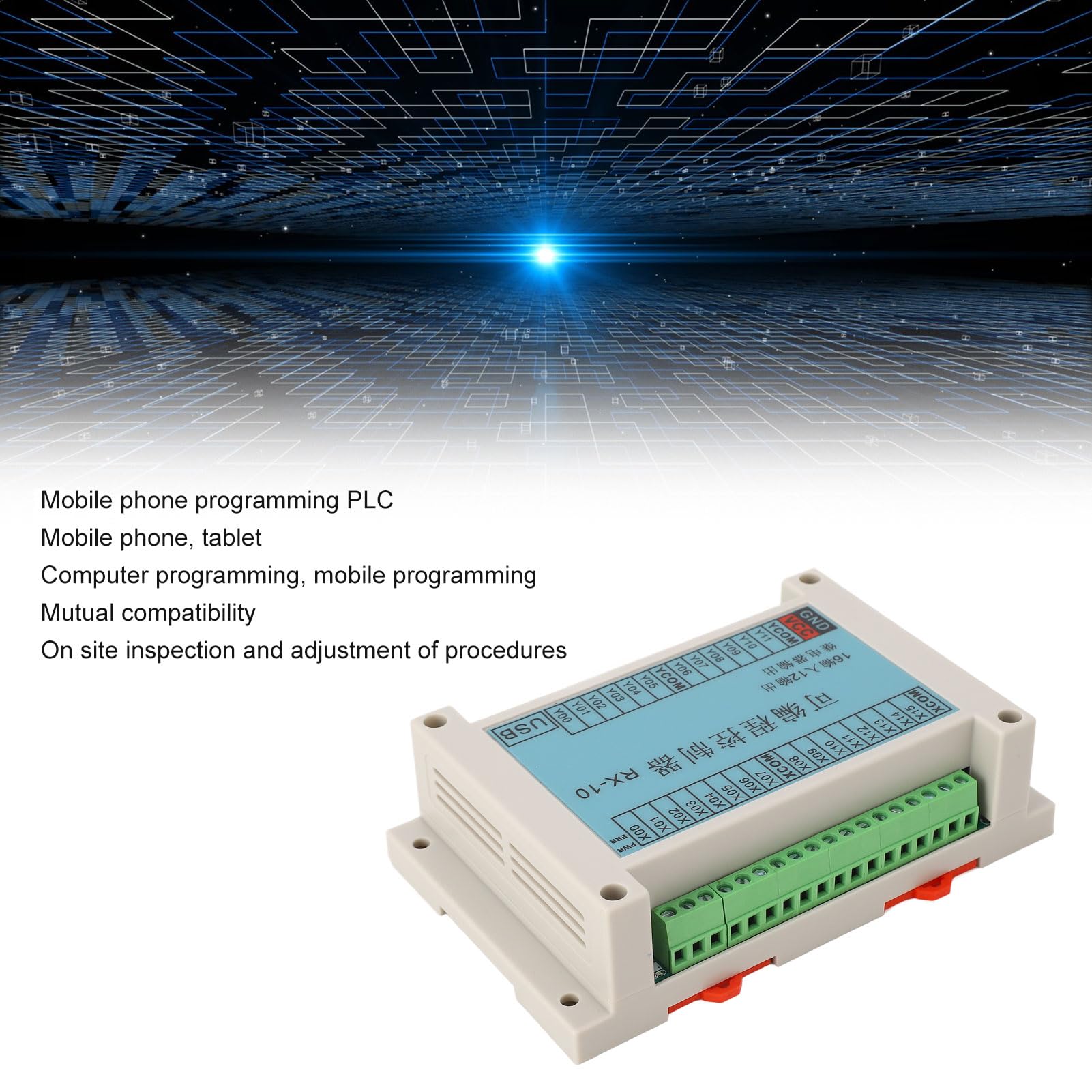 Controlador programable PLC, control secuencial, tarjeta de control industrial de gran compatibilidad, 12-24V respuesta rápida para materiales de construcción