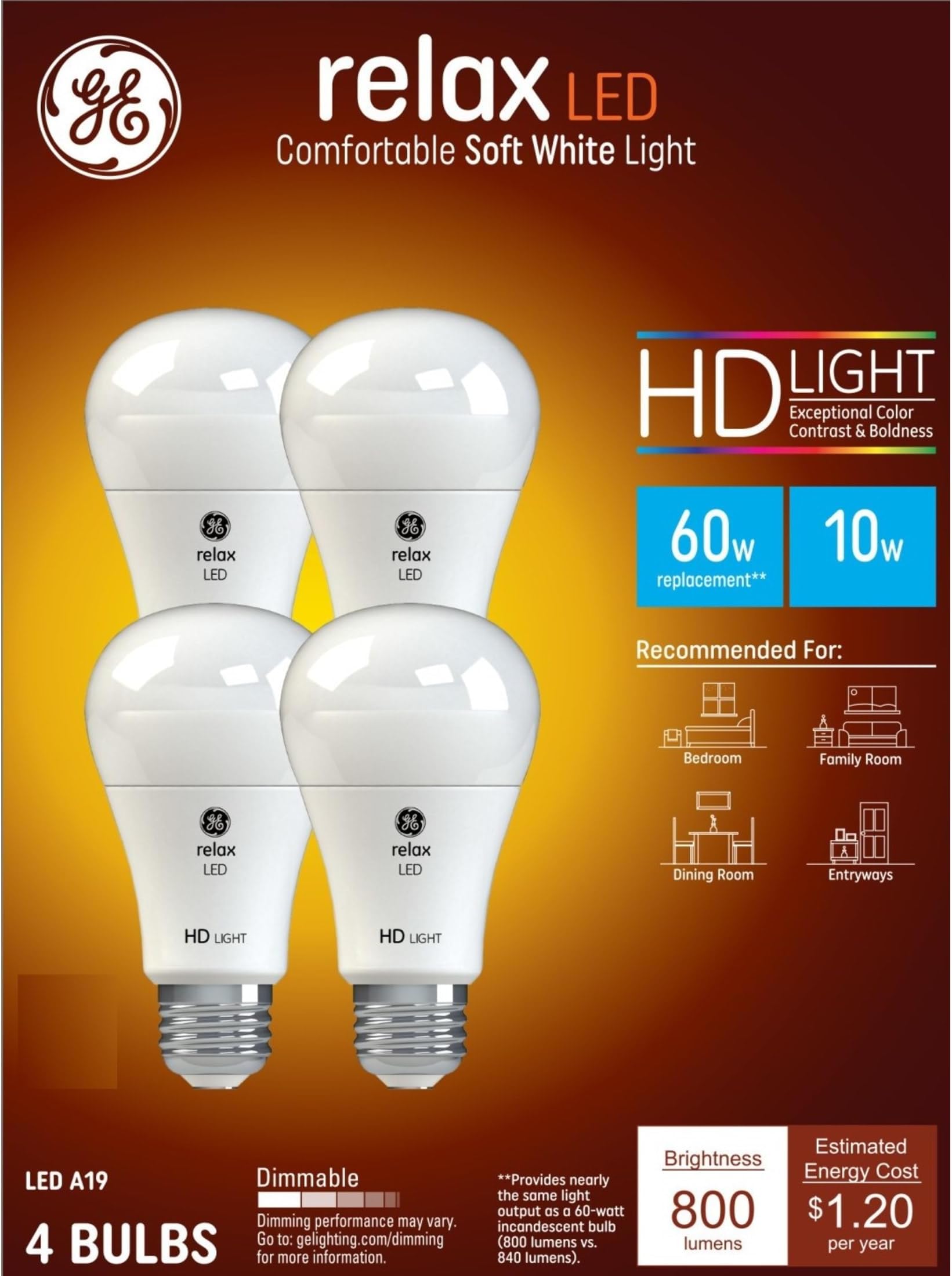TCP 33114A19 CFL Light Bulb - 60W Equivalent, 14W Soft White (2700K) A19 Lamp With GU24 Base, 8000 Hour Life-1053008