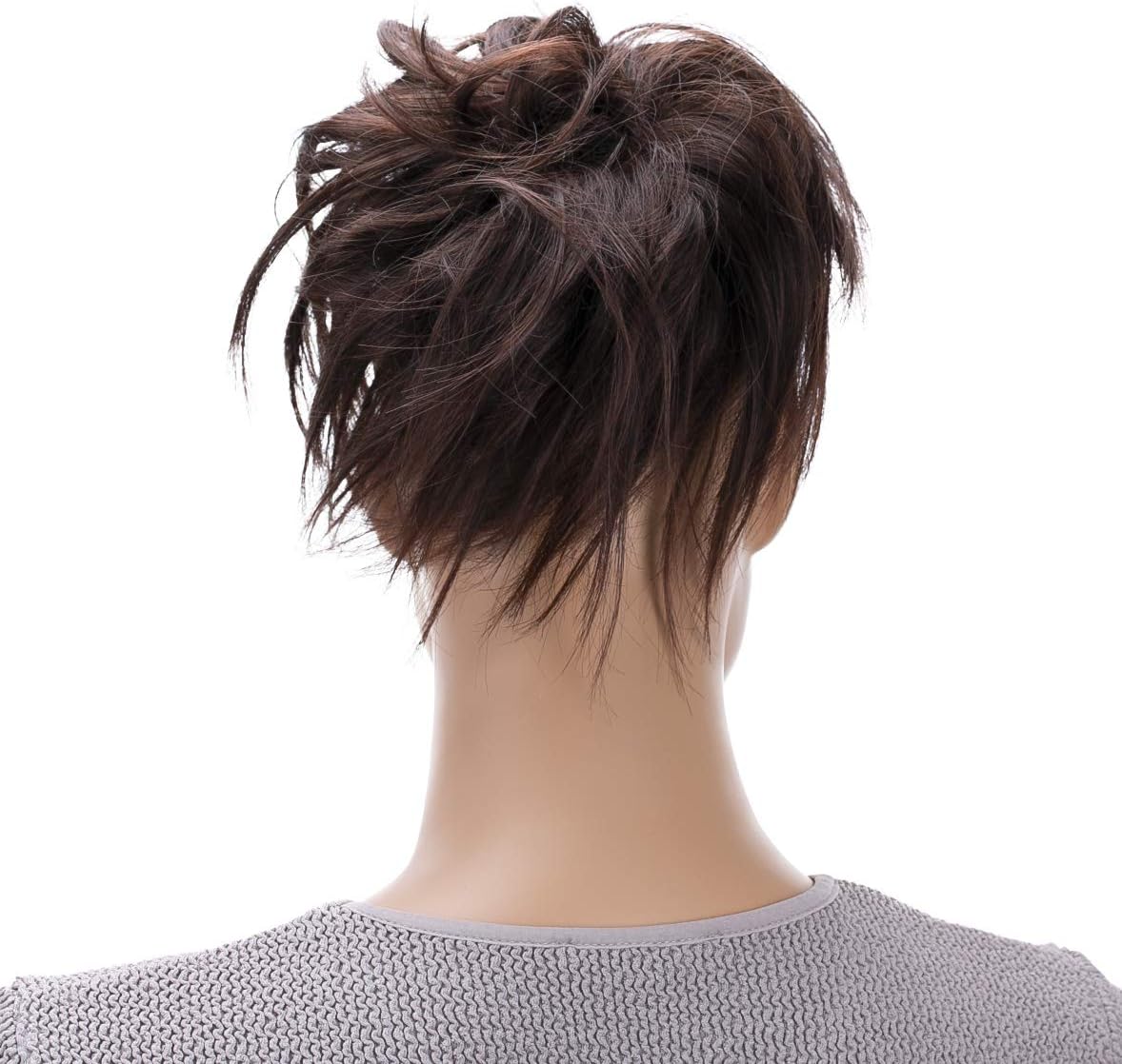 CAISHA XXL Jumbo Hairpiece Scrunchy Updo Bridal Hairstyle Messy Hair Tie Dark Brown G7F, dark brown #2T33 G7F - Image 3